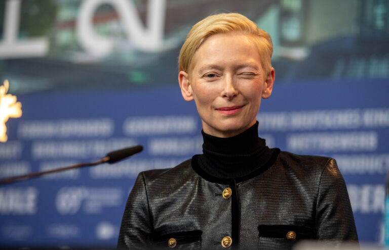 Berlin,,Germany:,12,February,2019,Aactress,Tilda,Swinton,Winks,At